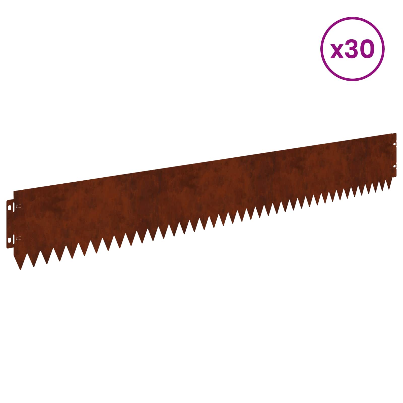 Περίγραμμα γκαζόν 30 pcs 103 x 15 εκ Ατσάλι Σκ rusty