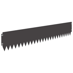 Περίγραμμα γκαζόν 10 pcs 103 x 20 εκ Ατσάλι Μαύρο - Pakobazaar