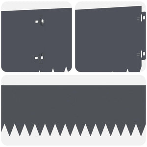 Περίγραμμα γκαζόν 10 pcs 103 x 20 εκ Ατσάλι Ανθρακί - Pakobazaar