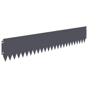 Περίγραμμα γκαζόν 20 pcs 103 x 20 εκ Ατσάλι Ανθρακί - Pakobazaar