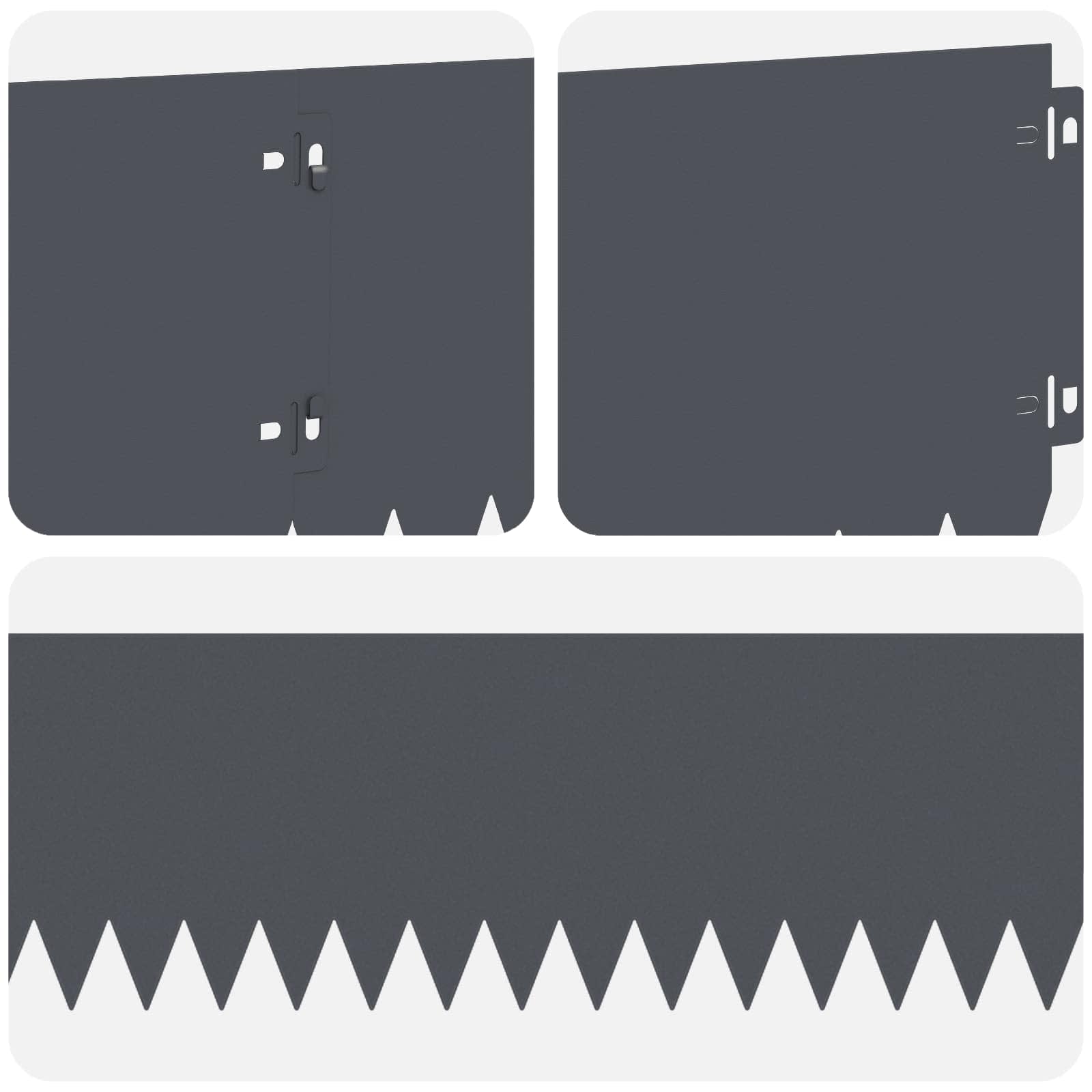 Περίγραμμα γκαζόν 30 pcs 103 x 20 εκ Ατσάλι Ανθρακί - Pakobazaar