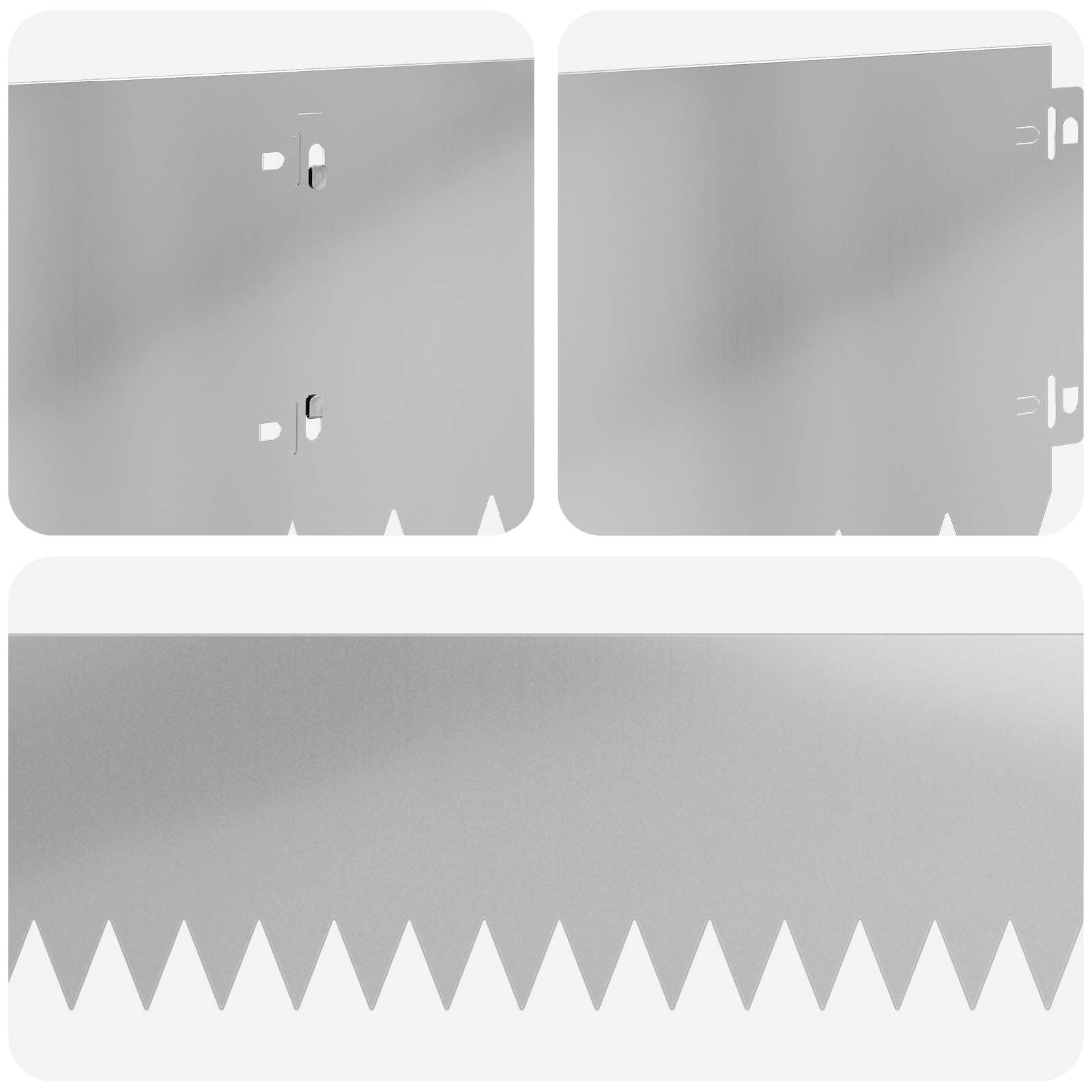 Περίγραμμα γκαζόν 10 pcs 103 x 20 εκ Ατσάλι Ασημί