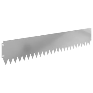 Περίγραμμα γκαζόν 30 pcs 103 x 20 εκ Ατσάλι Ασημί - Pakobazaar