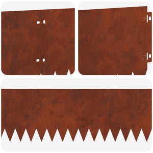 Περίγραμμα γκαζόν 20 pcs 103 x 20 εκ Ατσάλι Σκ rusty - Pakobazaar