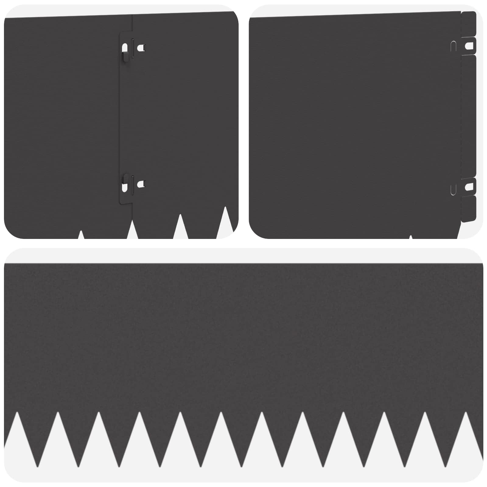 Περίγραμμα γκαζόν 10 pcs 103 x 25 εκ Ατσάλι Μαύρο