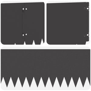 Περίγραμμα γκαζόν 20 pcs 103 x 25 εκ Ατσάλι Μαύρο - Pakobazaar