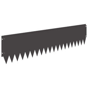 Περίγραμμα γκαζόν 20 pcs 103 x 25 εκ Ατσάλι Μαύρο - Pakobazaar