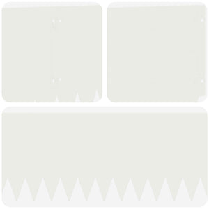 Περίγραμμα γκαζόν 10 pcs 103 x 25 εκ Ατσάλι Λευκό - Pakobazaar