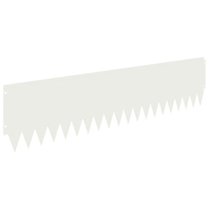 Περίγραμμα γκαζόν 10 pcs 103 x 25 εκ Ατσάλι Λευκό - Pakobazaar