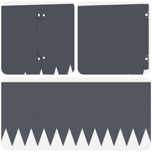 Περίγραμμα γκαζόν 10 pcs 103 x 25 εκ Ατσάλι Ανθρακί - Pakobazaar