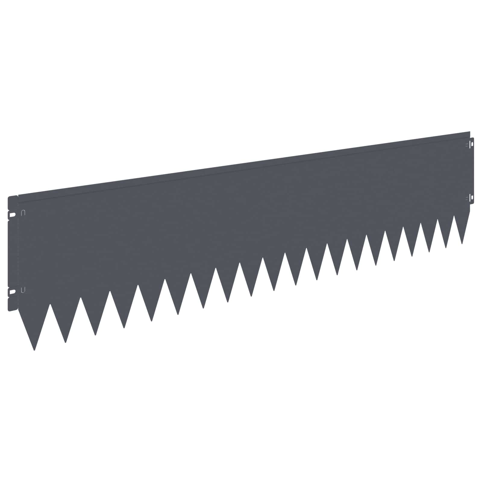 Περίγραμμα γκαζόν 10 pcs 103 x 25 εκ Ατσάλι Ανθρακί