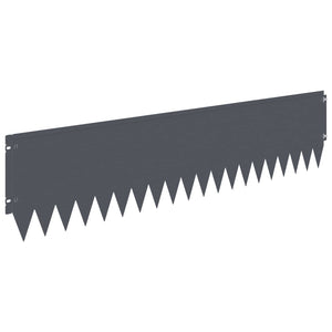 Περίγραμμα γκαζόν 20 pcs 103 x 25 εκ Ατσάλι Ανθρακί - Pakobazaar