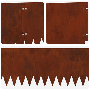 Περίγραμμα γκαζόν 10 pcs 103 x 25 εκ Ατσάλι Σκ rusty - Pakobazaar