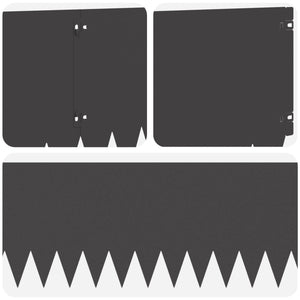 Περίγραμμα γκαζόν 20 pcs 103 x 30 εκατοστά Ατσάλι Μαύρο - Pakobazaar