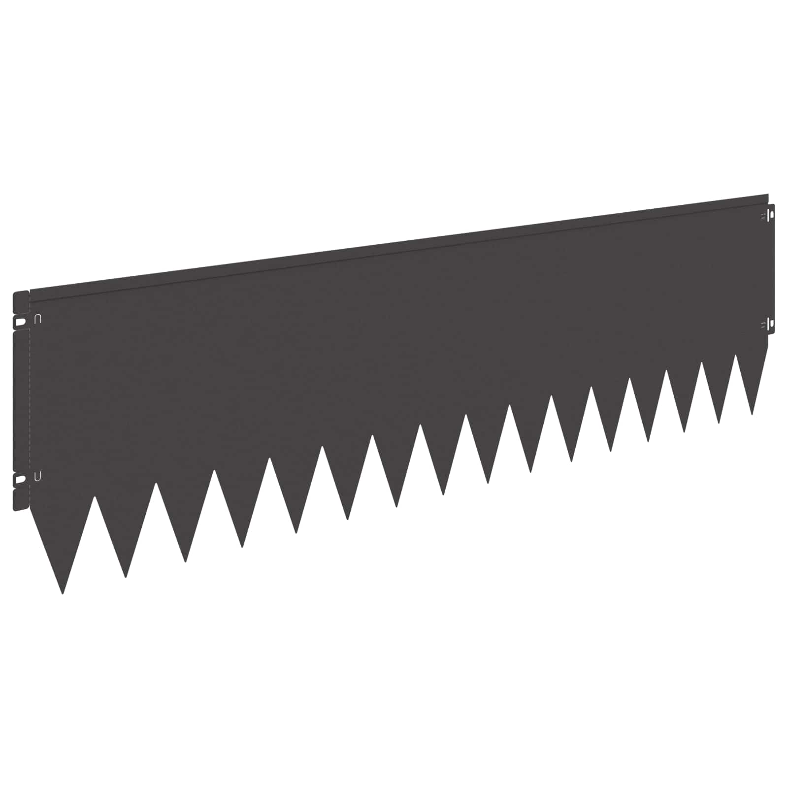 Περίγραμμα γκαζόν 20 pcs 103 x 30 εκατοστά Ατσάλι Μαύρο