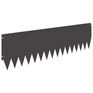 Περίγραμμα γκαζόν 20 pcs 103 x 30 εκατοστά Ατσάλι Μαύρο - Pakobazaar