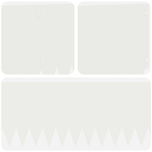 Περίγραμμα γκαζόν 10 pcs 103 x 30 εκατοστά Ατσάλι Λευκό - Pakobazaar