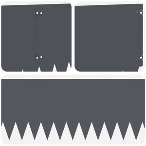 Περίγραμμα γκαζόν 10 pcs 103 x 30 εκατοστά Ατσάλι Ανθρακί - Pakobazaar