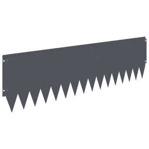 Περίγραμμα γκαζόν 10 pcs 103 x 30 εκατοστά Ατσάλι Ανθρακί - Pakobazaar
