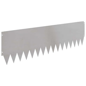 Περίγραμμα γκαζόν 10 pcs 103 x 30 εκατοστά Ατσάλι Ασημί - Pakobazaar