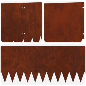 Περίγραμμα γκαζόν 20 pcs 103 x 30 εκατοστά Ατσάλι Σκ rusty - Pakobazaar