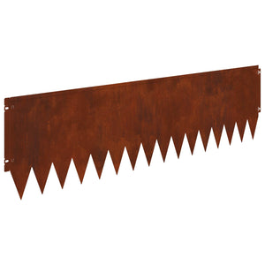 Περίγραμμα γκαζόν 20 pcs 103 x 30 εκατοστά Ατσάλι Σκ rusty - Pakobazaar