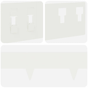 Περίγραμμα γκαζόν 10 pcs 100 x 12 cm Ατσάλι Λευκό - Pakobazaar