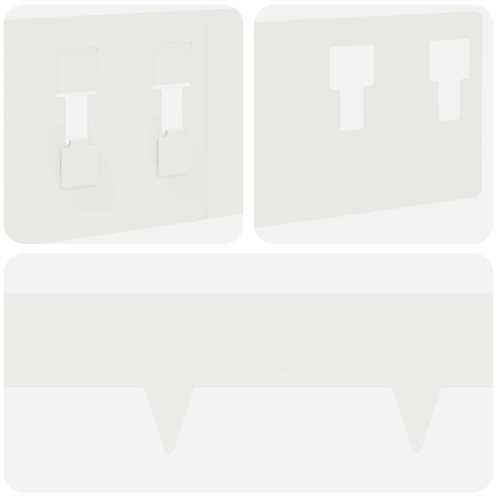 Περίγραμμα γκαζόν 20 pcs 100 x 12 cm Ατσάλι Λευκό