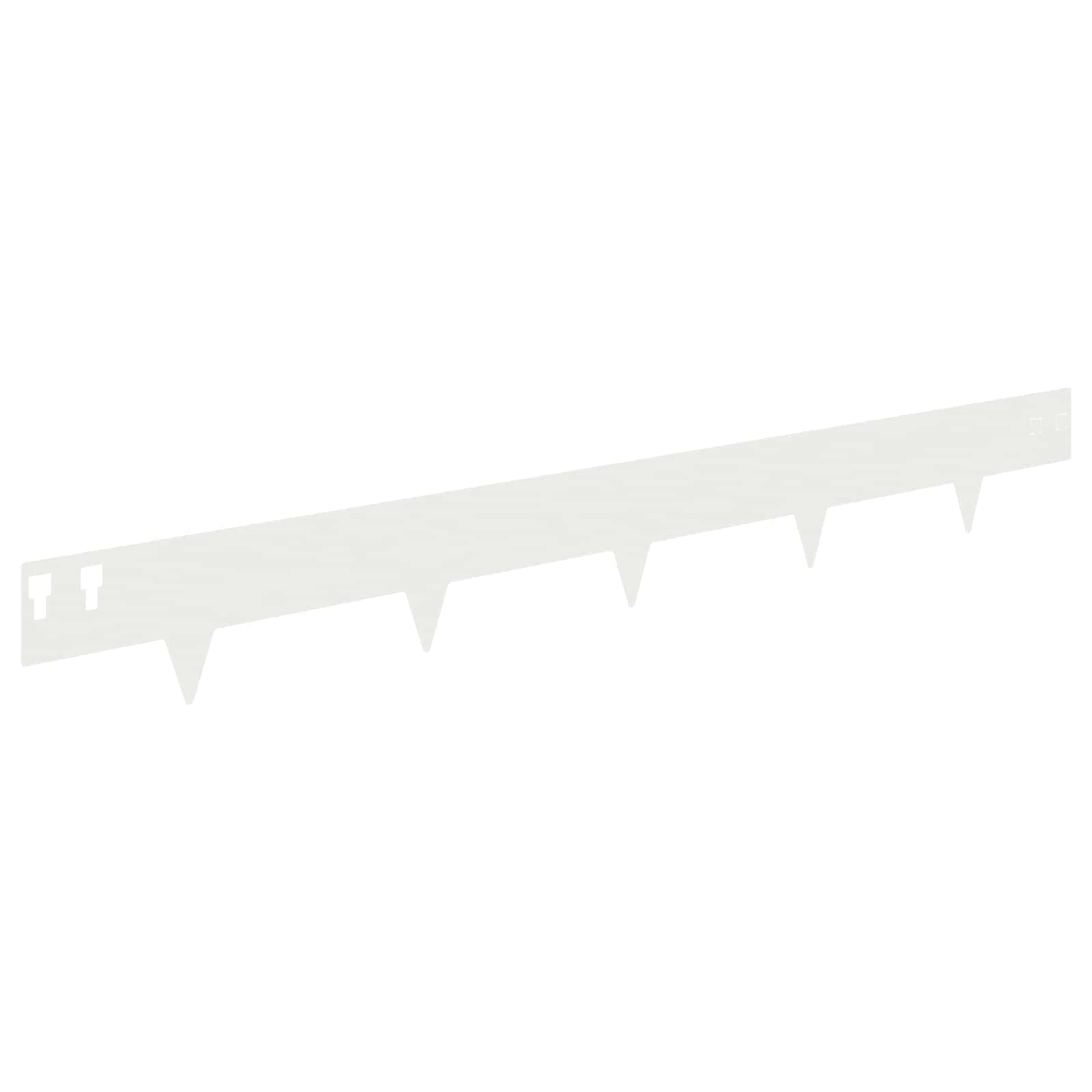 Περίγραμμα γκαζόν 30 pcs 100 x 12 cm Ατσάλι Λευκό