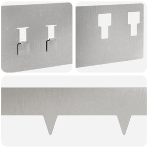 Περίγραμμα γκαζόν 20 pcs 100 x 12 cm Ατσάλι Ασημί - Pakobazaar