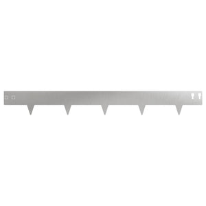 Περίγραμμα γκαζόν 50 pcs 100 x 12 cm Ατσάλι Ασημί - Pakobazaar