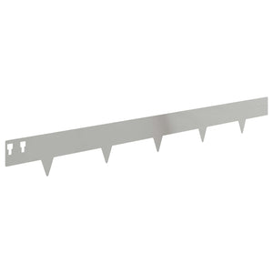 Περίγραμμα γκαζόν 10 pcs 100 x 12 cm Ατσάλι Ασημί - Pakobazaar