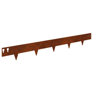 Περίγραμμα γκαζόν 30 pcs 100 x 12 cm Ατσάλι Σκ rusty - Pakobazaar