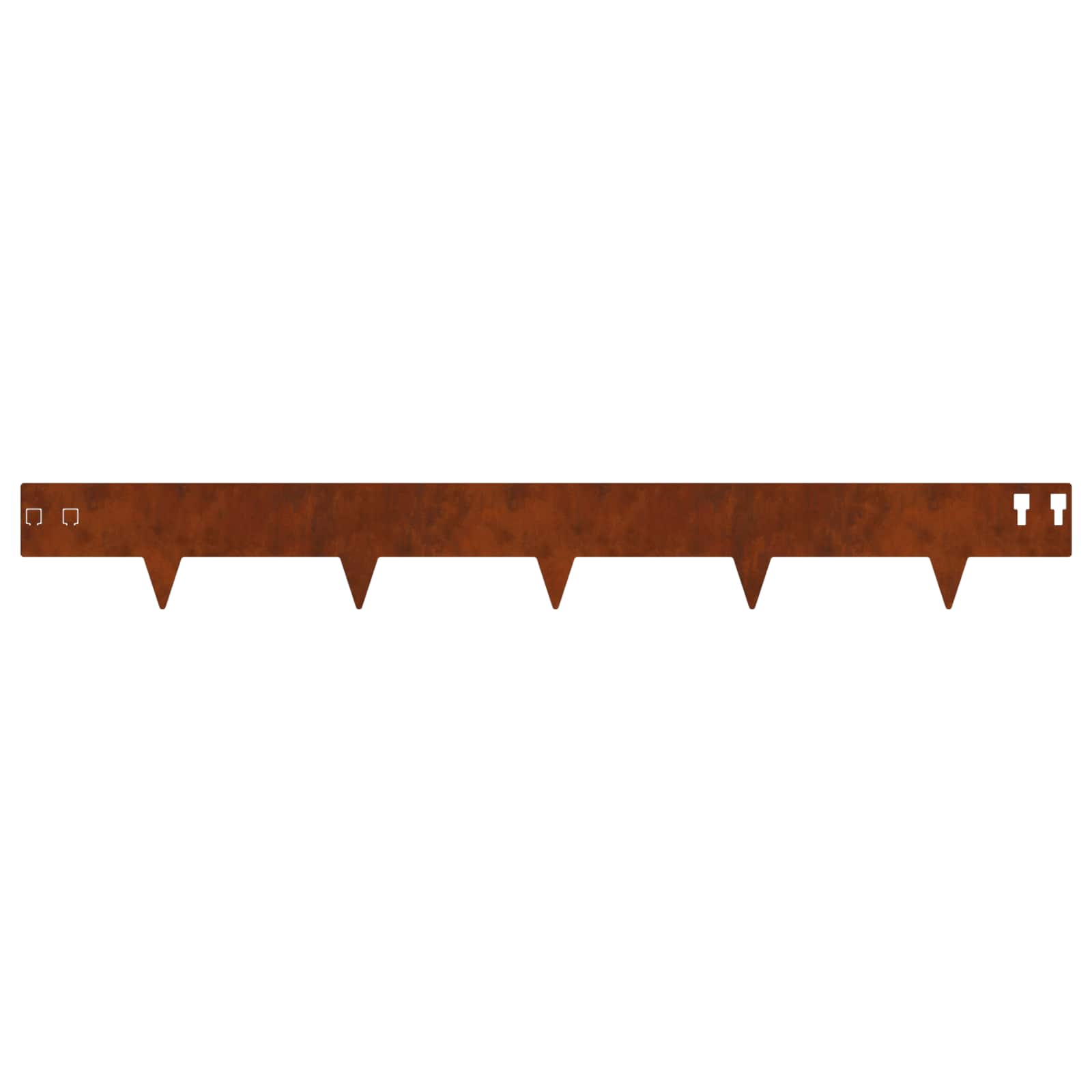 Περίγραμμα γκαζόν 50 pcs 100 x 12 cm Ατσάλι Σκ rusty