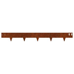 Περίγραμμα γκαζόν 50 pcs 100 x 12 cm Ατσάλι Σκ rusty - Pakobazaar