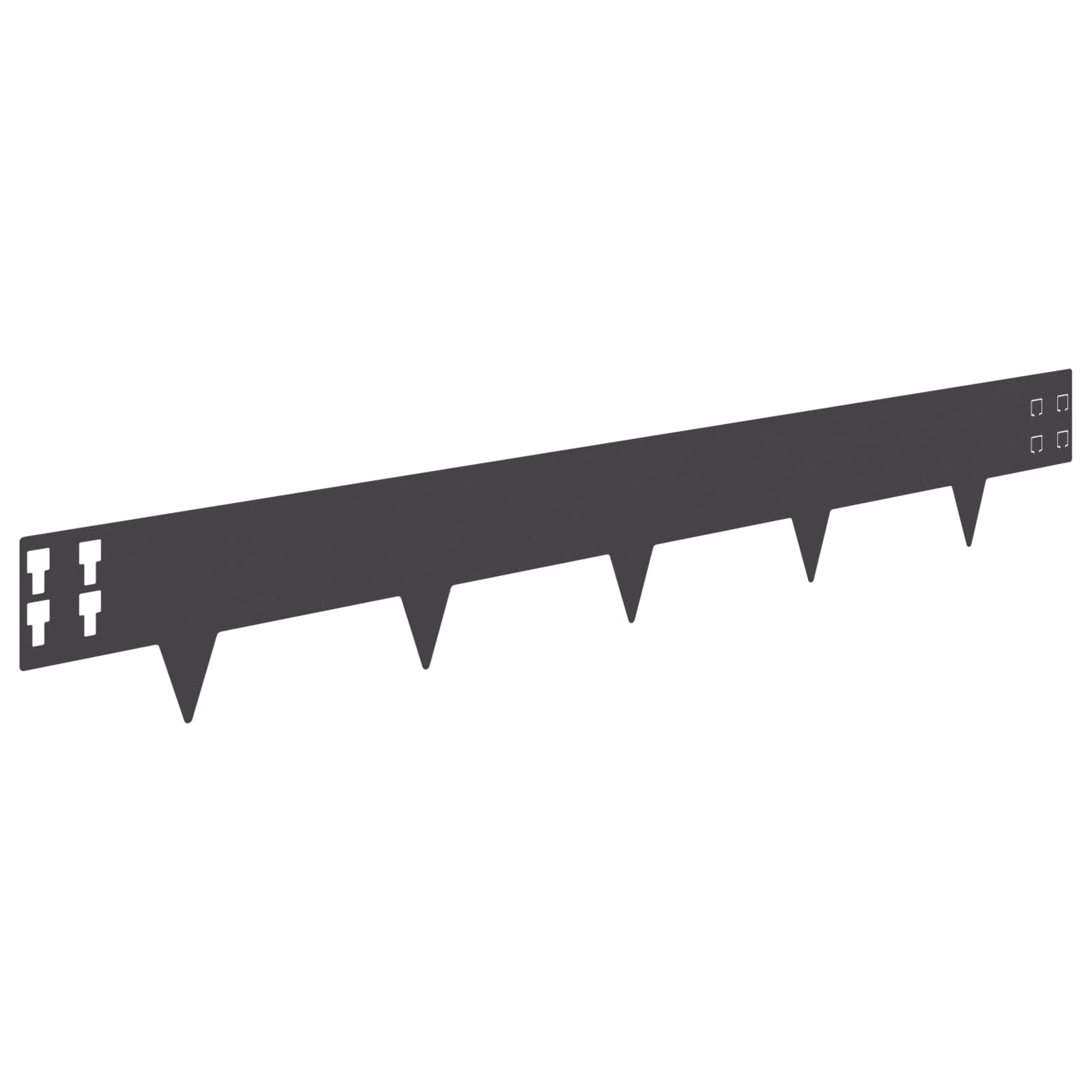Περίγραμμα γκαζόν 50 pcs 100 x 15 cm Ατσάλι Μαύρο