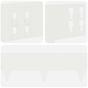 Περίγραμμα γκαζόν 20 pcs 100 x 15 cm Ατσάλι Λευκό - Pakobazaar
