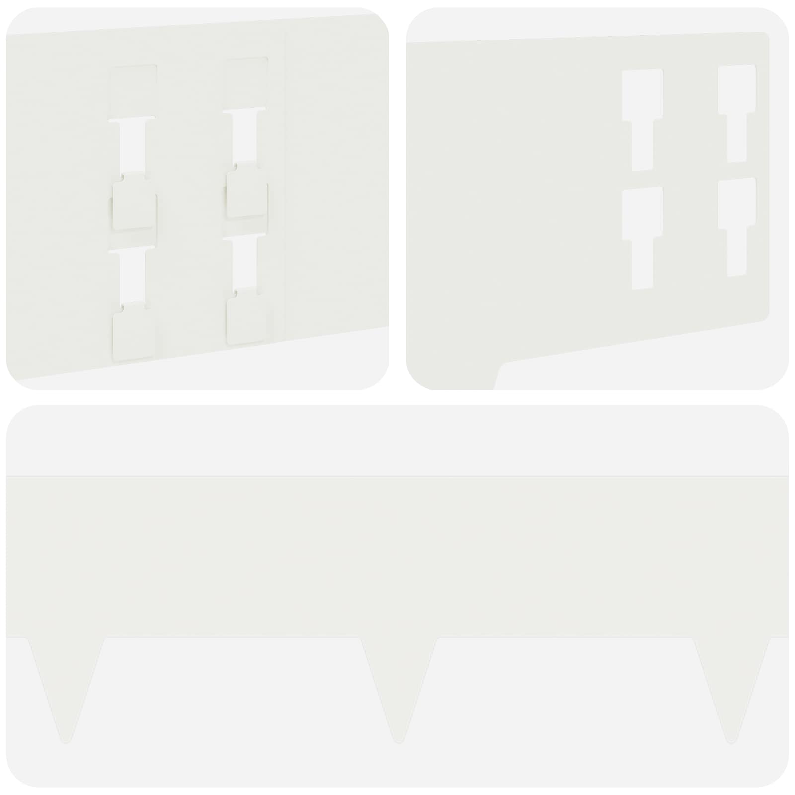 Περίγραμμα γκαζόν 50 pcs 100 x 15 cm Ατσάλι Λευκό