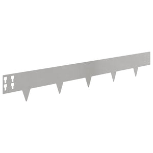 Περίγραμμα γκαζόν 30 pcs 100 x 15 cm Ατσάλι Ασημί - Pakobazaar