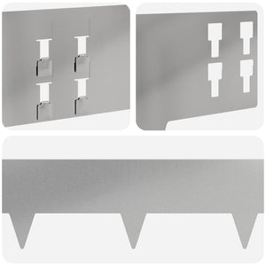 Περίγραμμα γκαζόν 20 pcs 100 x 15 cm Ατσάλι Ασημί - Pakobazaar