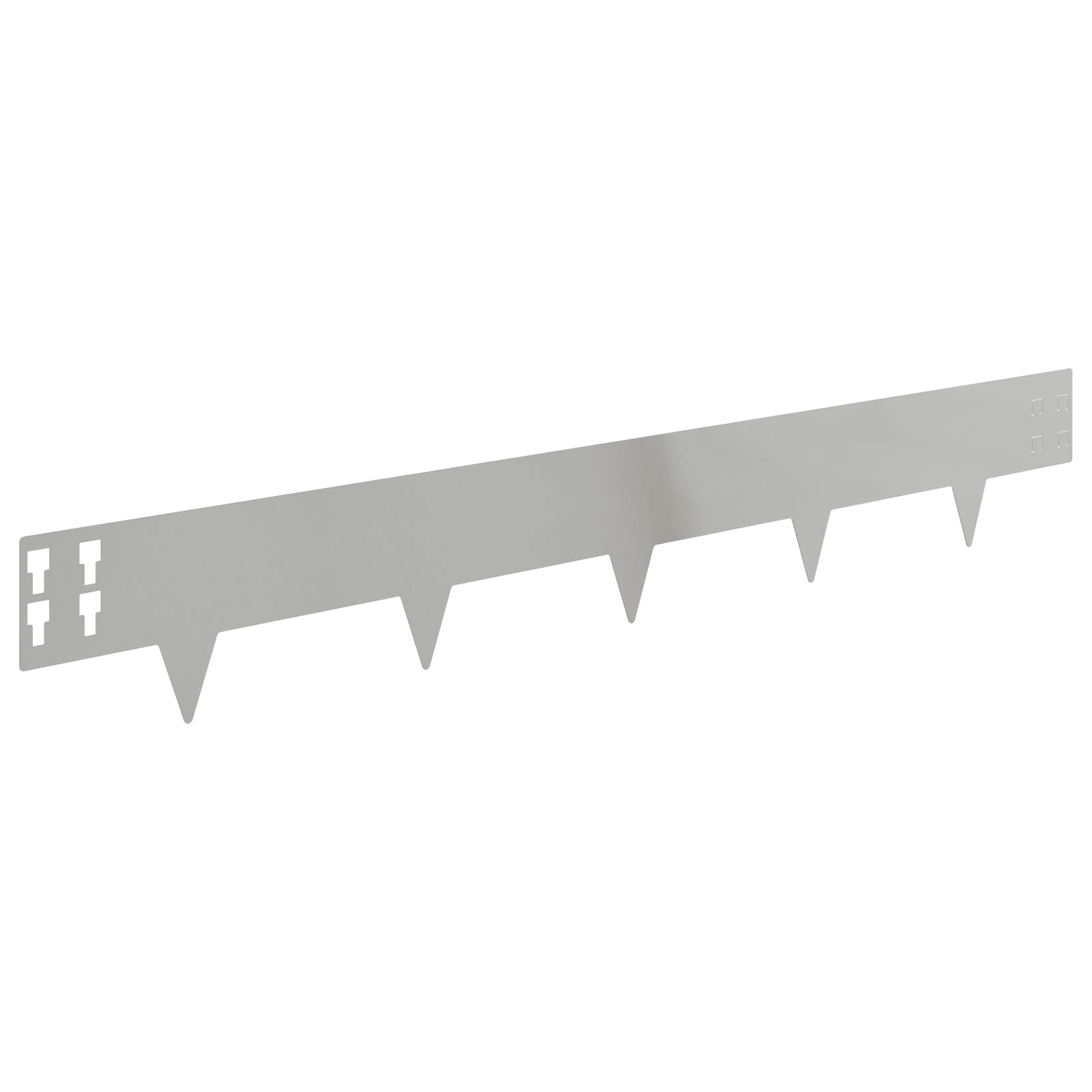 Περίγραμμα γκαζόν 30 pcs 100 x 15 cm Ατσάλι Ασημί