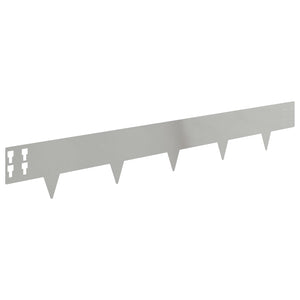 Περίγραμμα γκαζόν 30 pcs 100 x 15 cm Ατσάλι Ασημί - Pakobazaar