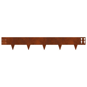 Περίγραμμα γκαζόν 10 pcs 100 x 15 cm Ατσάλι Σκ rusty - Pakobazaar