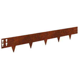 Περίγραμμα γκαζόν 50 pcs 100 x 15 cm Ατσάλι Σκ rusty - Pakobazaar