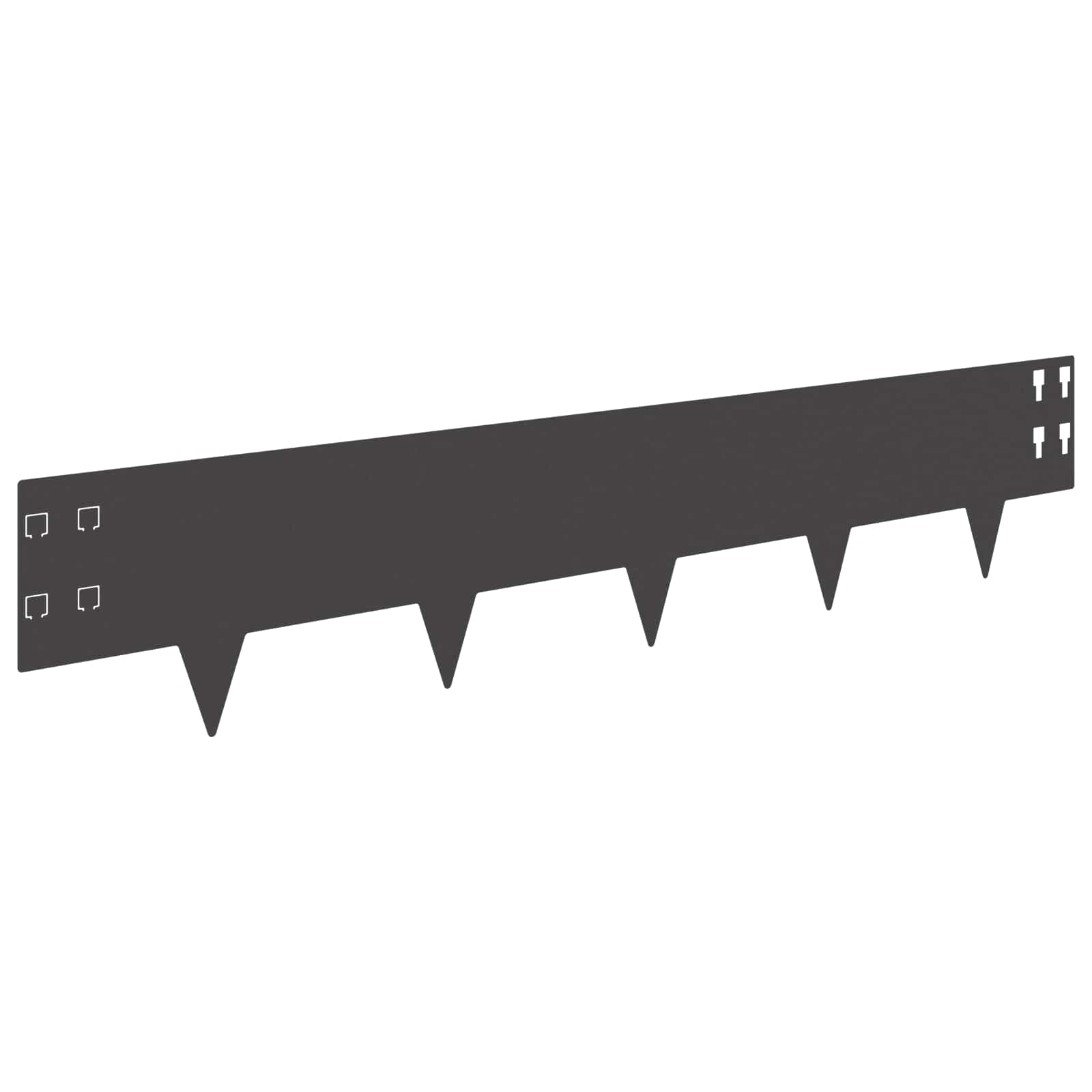 Περίγραμμα γκαζόν 10 pcs 100 x 20 cm Ατσάλι Μαύρο