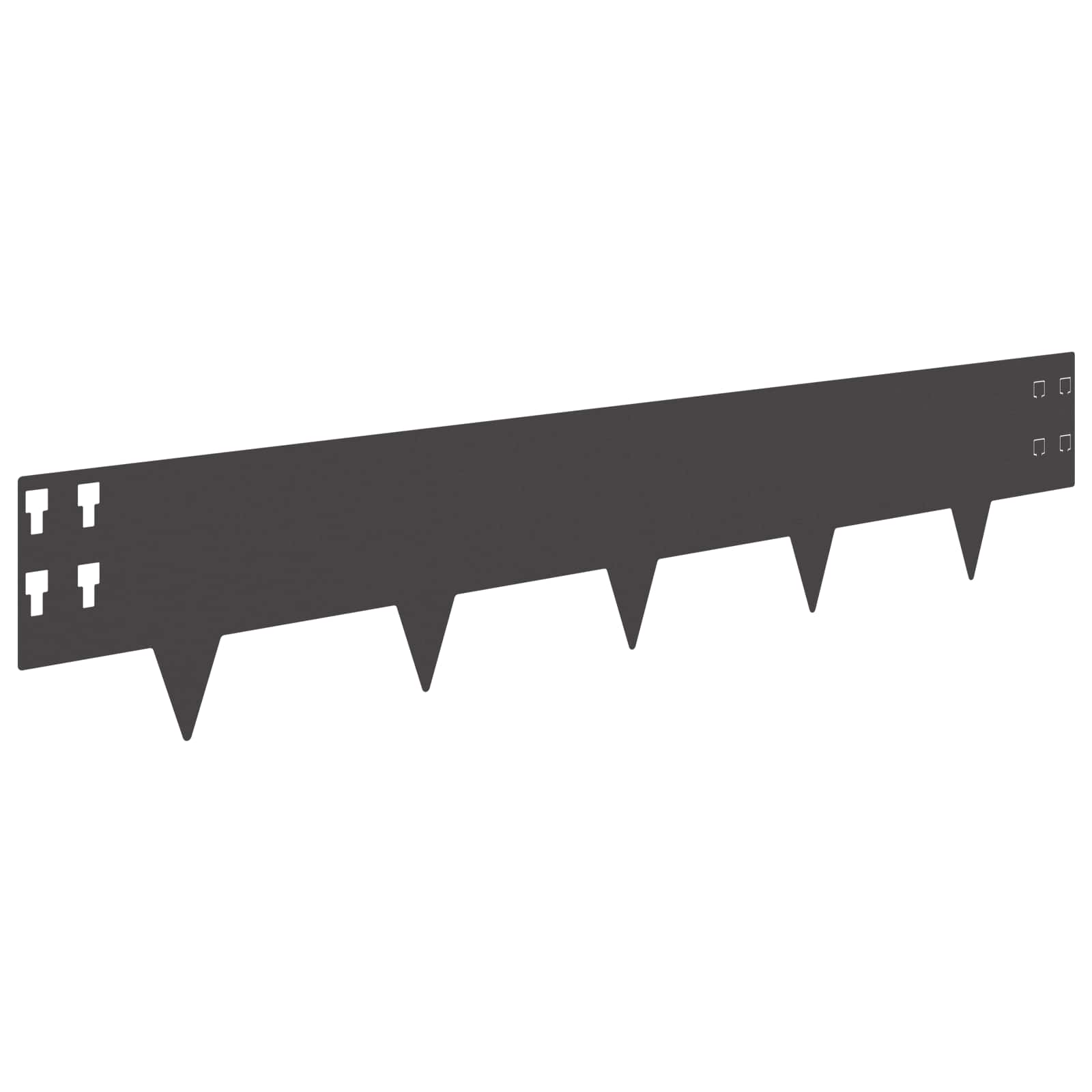 Περίγραμμα γκαζόν 10 pcs 100 x 20 cm Ατσάλι Μαύρο