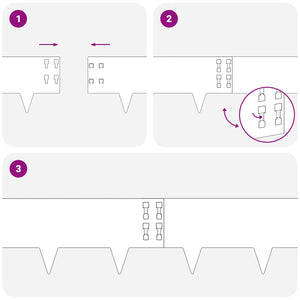Περίγραμμα γκαζόν 10 pcs 100 x 20 cm Ατσάλι Λευκό - Pakobazaar