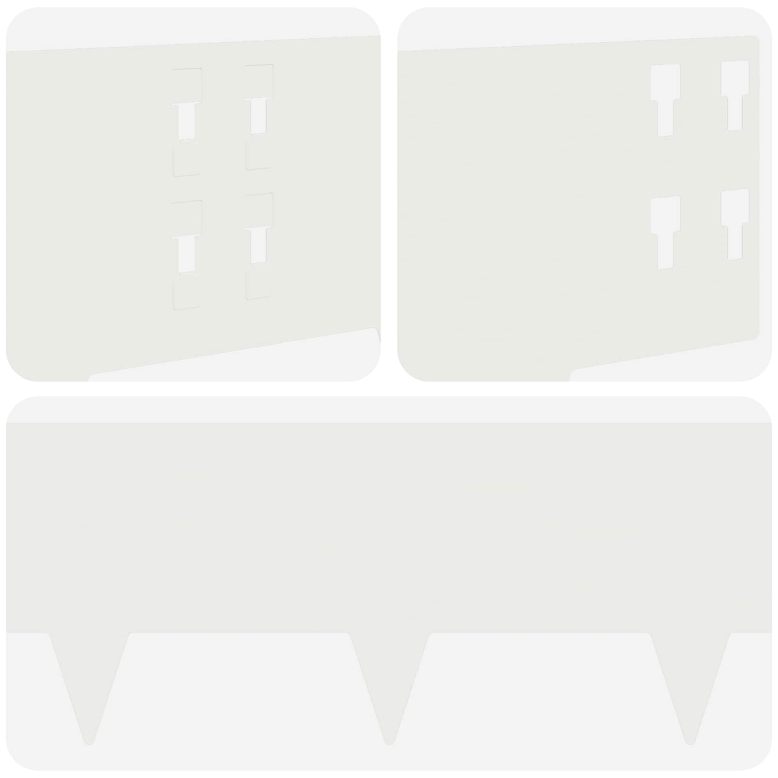 Περίγραμμα γκαζόν 50 pcs 100 x 20 cm Ατσάλι Λευκό