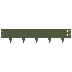 Περίγραμμα γκαζόν 10 pcs 100 x 20 cm Ατσάλι Λαδί - Pakobazaar