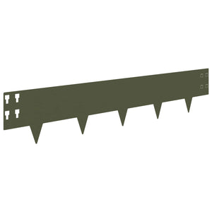 Περίγραμμα γκαζόν 20 pcs 100 x 20 cm Ατσάλι Λαδί - Pakobazaar